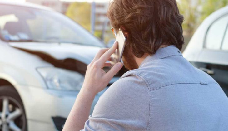 A lawyer telling a driver about handling a serious fender bender after a crash