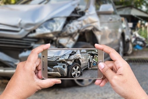 document your damages after a chain collision