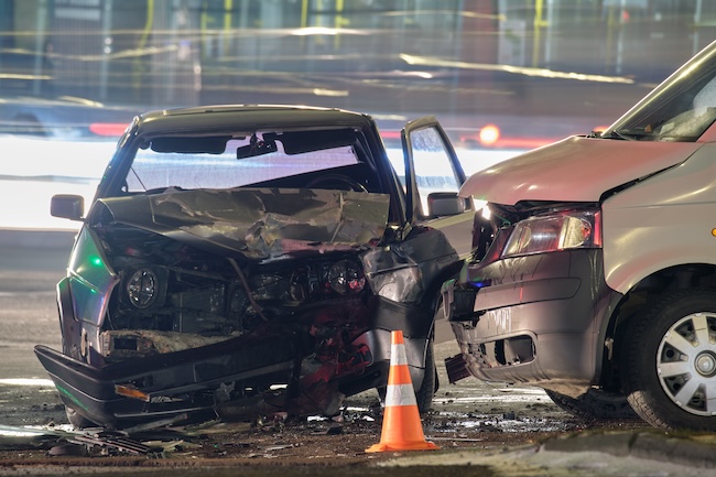 Damaged vehicles at the scene of a car accident in Ohio illustrating the importance of knowing your legal filing deadline